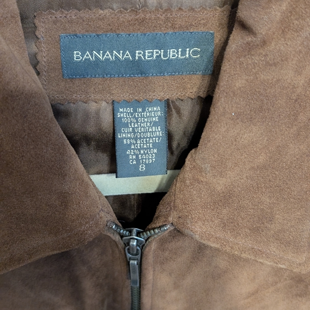 Banana Republic Women’s Chestnut Brown Suede Jtk - Picture 3 of 4